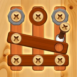 أيقونة Screw Wood Puzzle - Nuts Bolts
